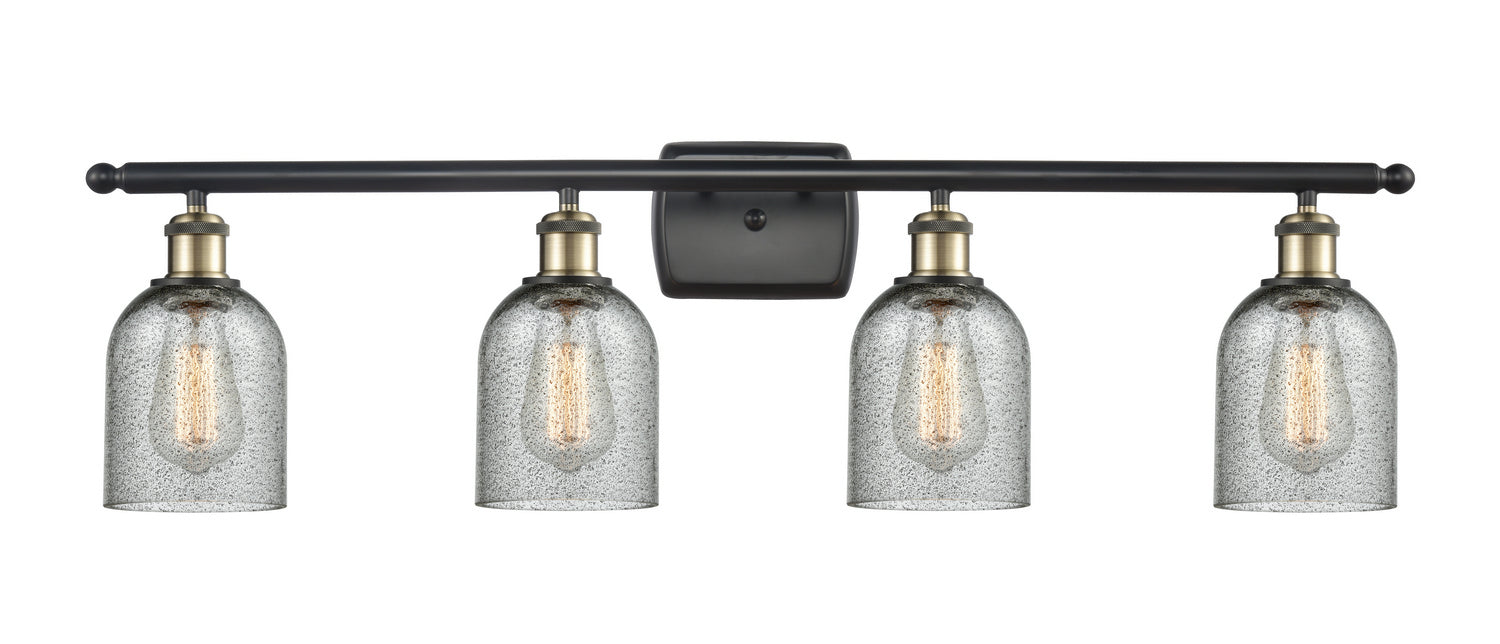 Innovations 516-4W-BAB-G257 Four Light Bath Vanity, Black Antique Brass