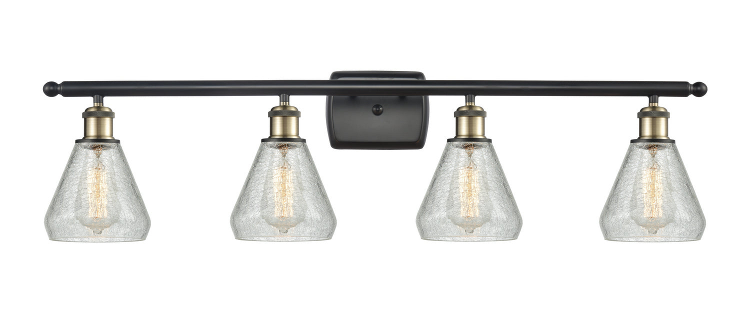 Innovations 516-4W-BAB-G275 Four Light Bath Vanity, Black Antique Brass