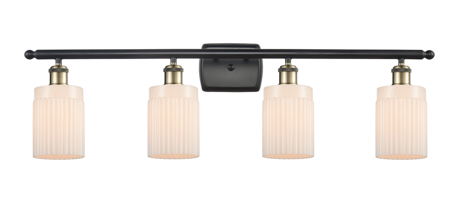 Innovations 516-4W-BAB-G341 Four Light Bath Vanity, Black Antique Brass