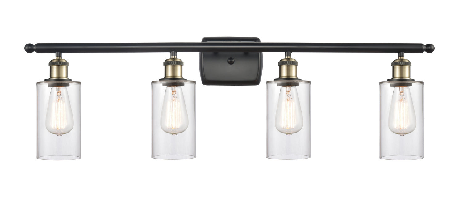 Innovations 516-4W-BAB-G802 Four Light Bath Vanity, Black Antique Brass