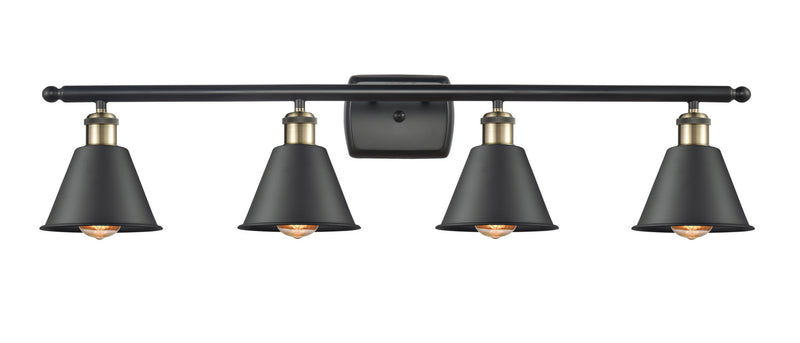 Innovations 516-4W-BAB-M8 Four Light Bath Vanity, Black Antique Brass