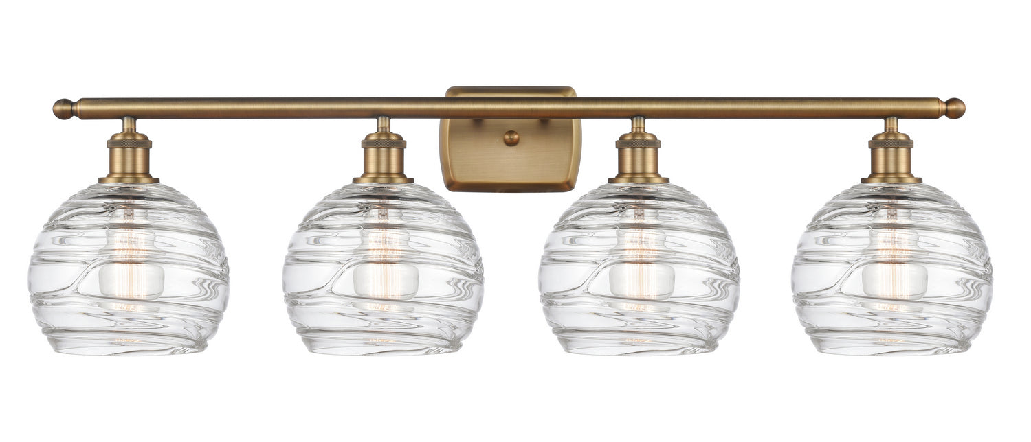Innovations 516-4W-BB-G1213-8 Four Light Bath Vanity, Brushed Brass