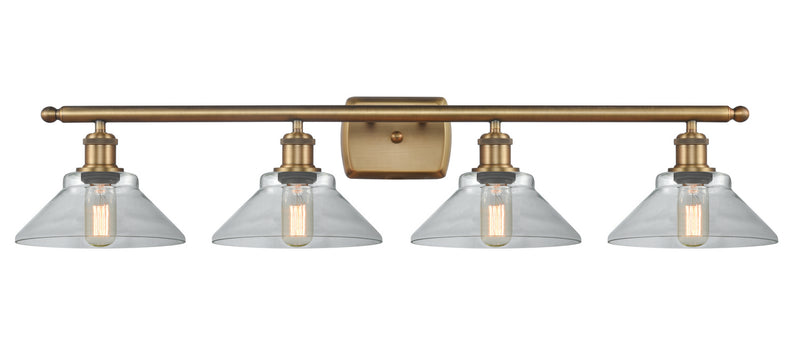 Innovations 516-4W-BB-G132 Four Light Bath Vanity, Brushed Brass
