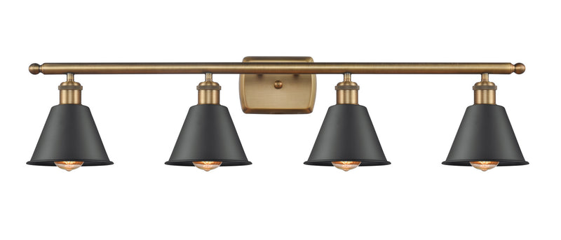 Innovations 516-4W-BB-M8 Four Light Bath Vanity, Brushed Brass