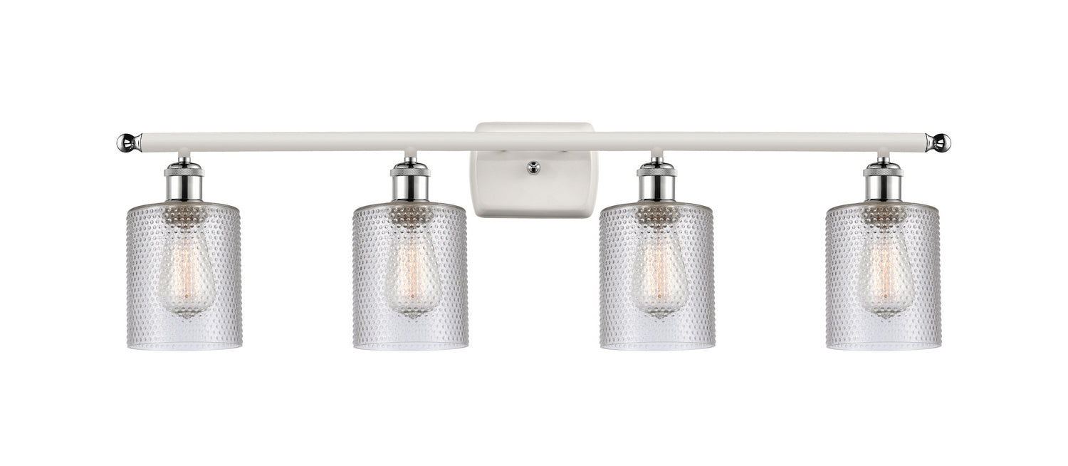 Innovations 516-4W-WPC-G112-LED LED Bath Vanity, White Polished Chrome