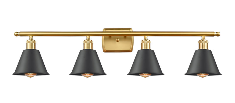 Innovations 516-4W-SG-M8 Four Light Bath Vanity, Satin Gold