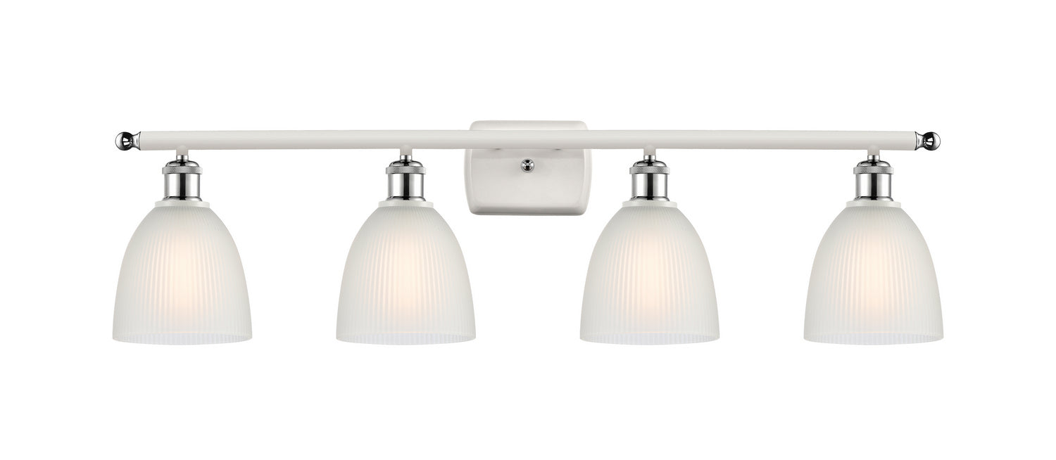 Innovations 516-4W-WPC-G381-LED LED Bath Vanity, White Polished Chrome