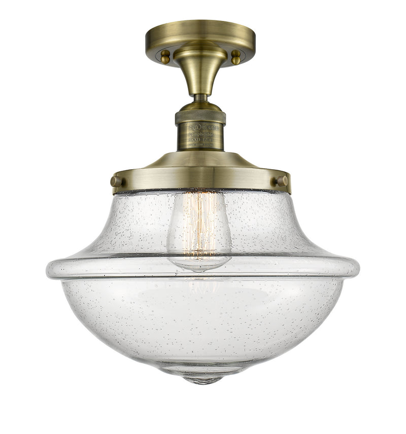 Innovations 517-1CH-AB-G544-LED LED Semi-Flush Mount, Antique Brass