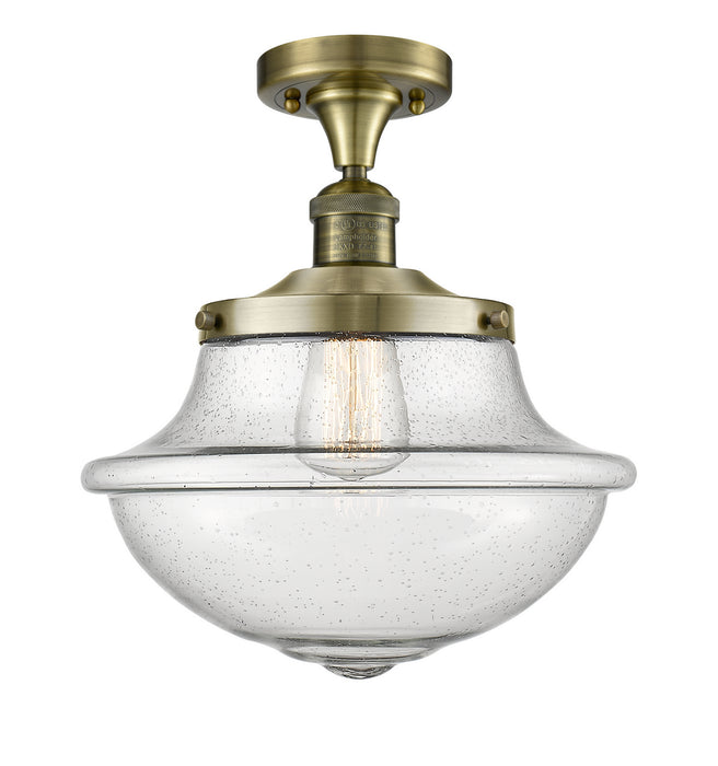 Innovations 517-1CH-AB-G544-LED LED Semi-Flush Mount, Antique Brass