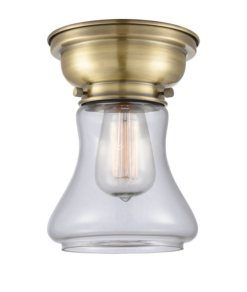 Innovations 623-1F-AB-G192 One Light Flush Mount, Antique Brass