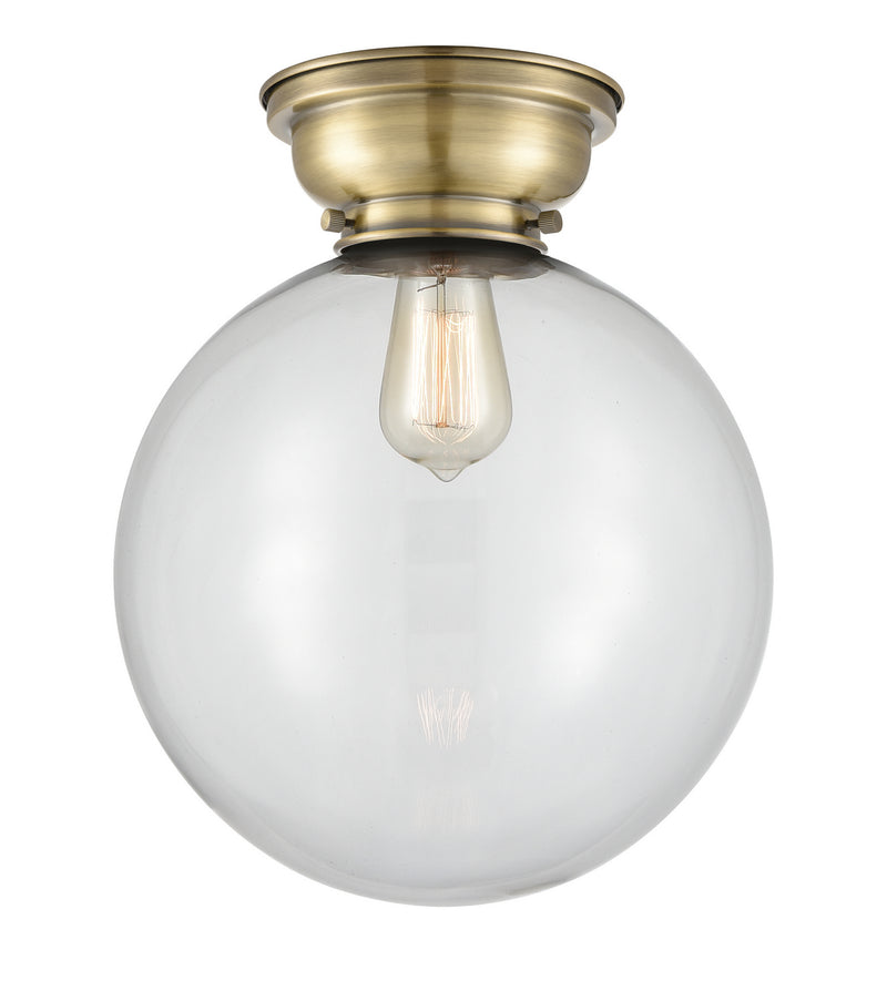 Innovations 623-1F-AB-G202-12 One Light Flush Mount, Antique Brass