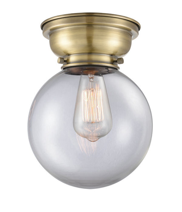 Innovations 623-1F-AB-G202-8-LED LED Flush Mount, Antique Brass
