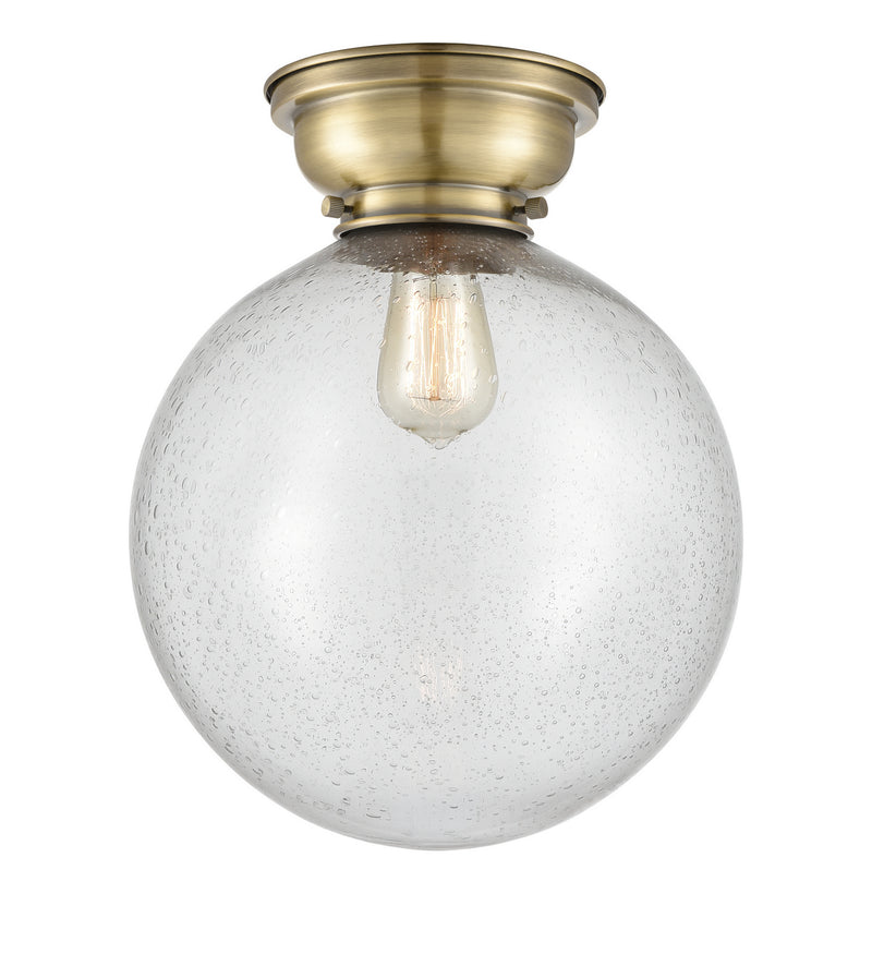 Innovations 623-1F-AB-G204-12 One Light Flush Mount, Antique Brass