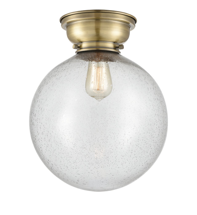Innovations 623-1F-AB-G204-12 One Light Flush Mount, Antique Brass