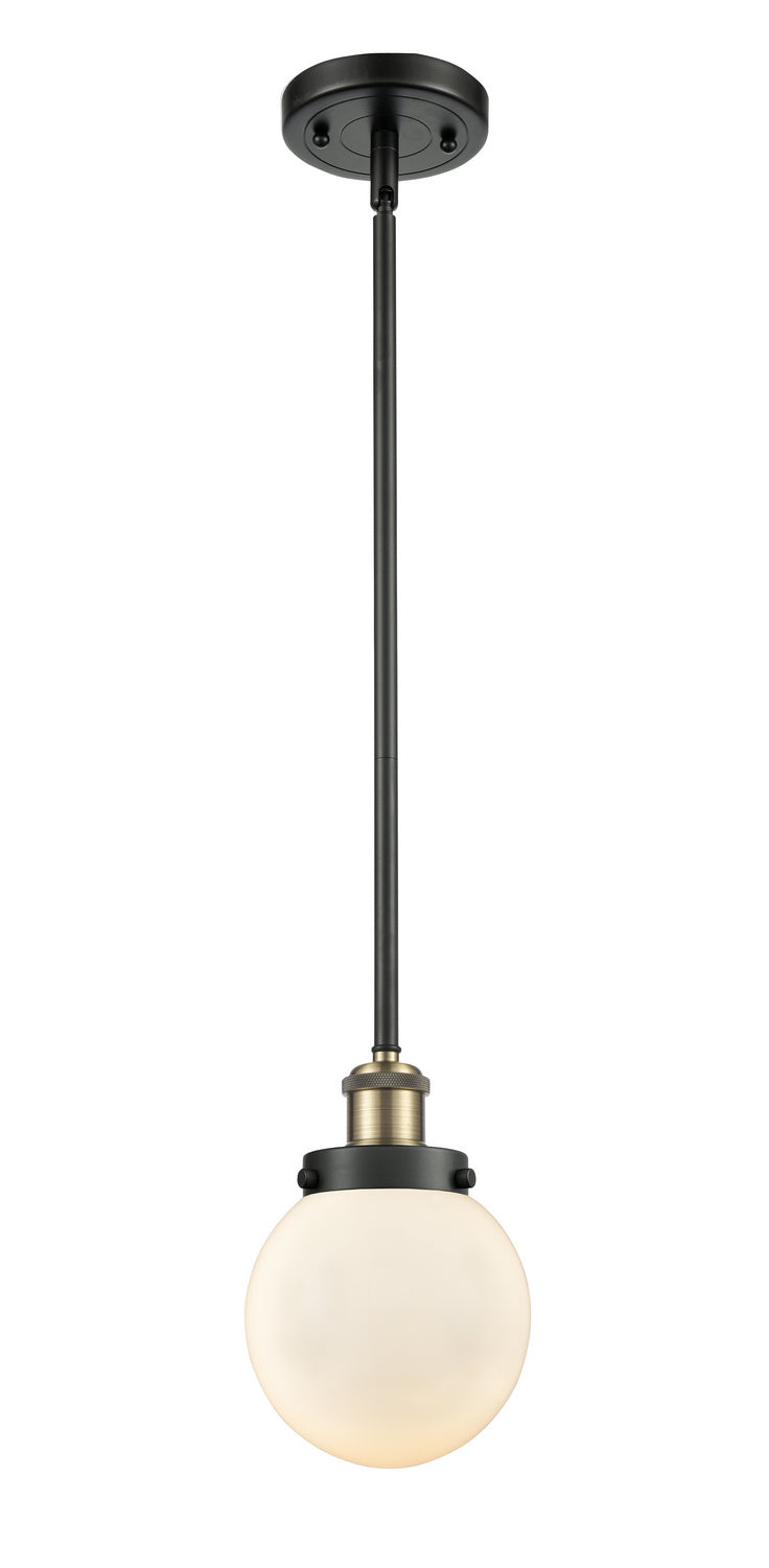 Innovations 916-1S-BAB-G201-6 One Light Mini Pendant, Black Antique Brass