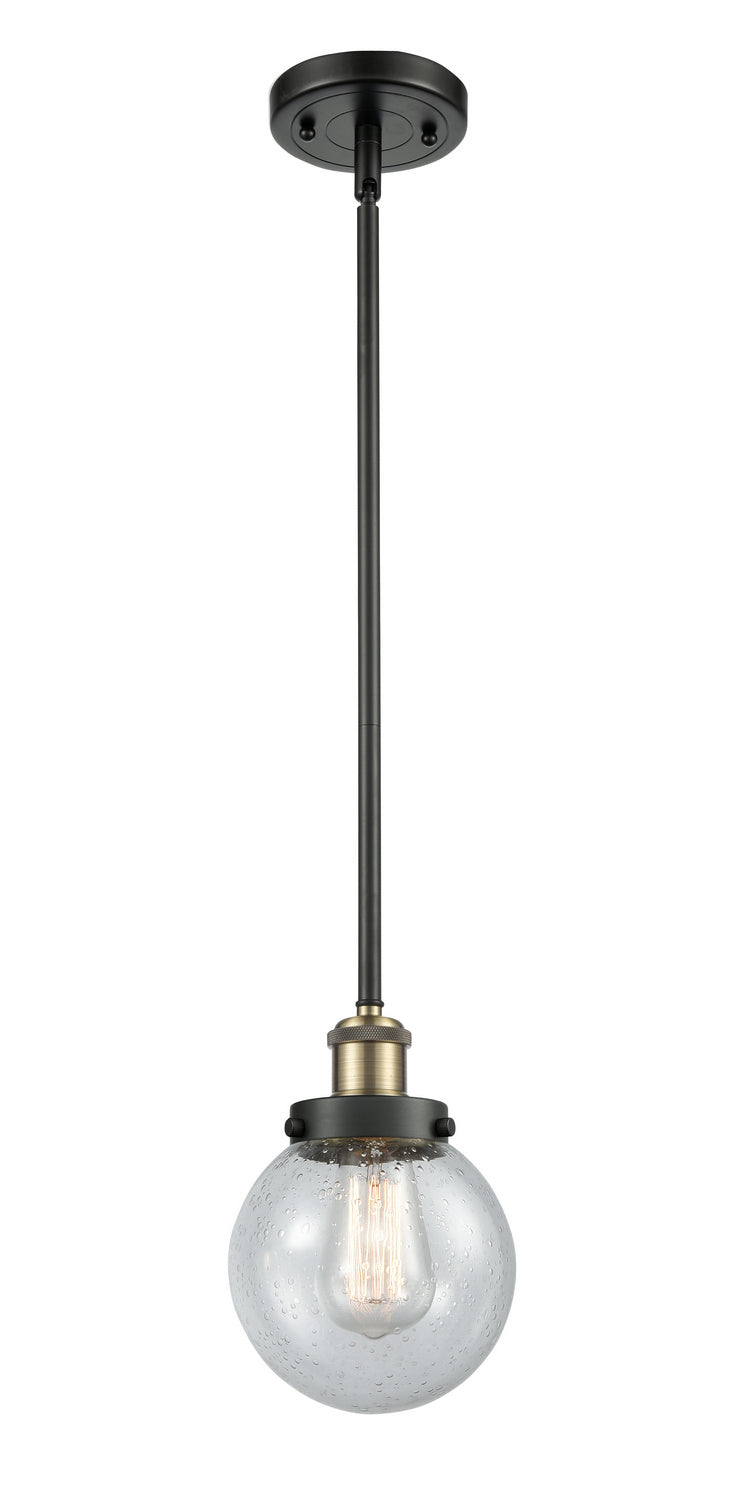 Innovations 916-1S-BAB-G204-6 One Light Mini Pendant, Black Antique Brass