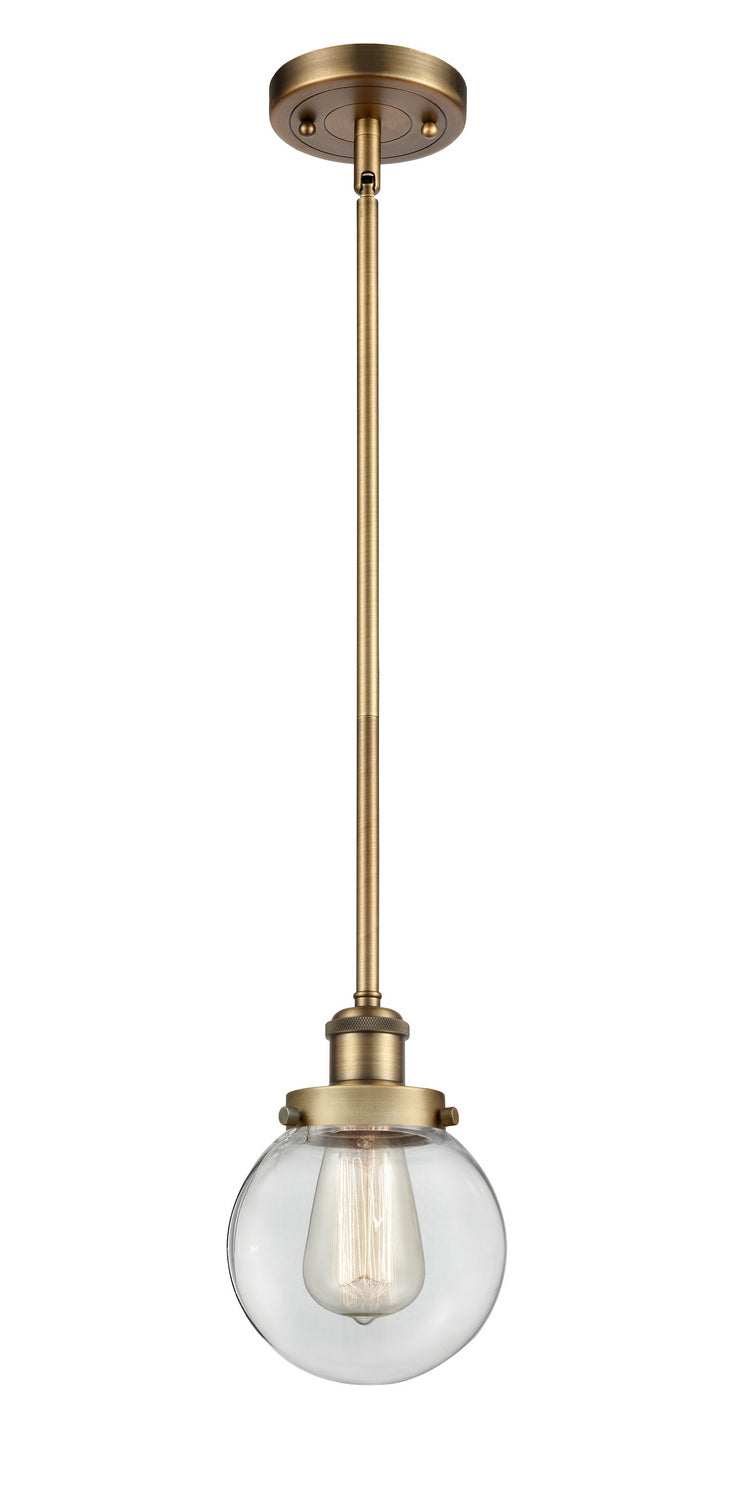 Innovations 916-1S-BB-G202-6 One Light Mini Pendant, Brushed Brass