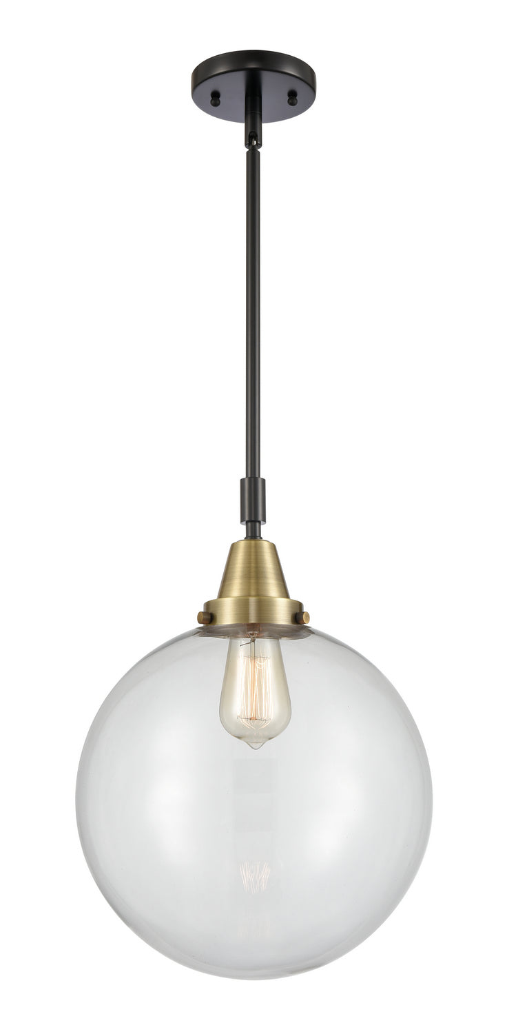 Innovations 447-1S-BAB-G202-12 One Light Mini Pendant, Black Antique Brass