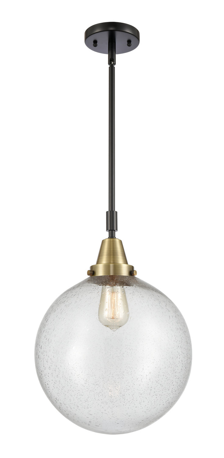 Innovations 447-1S-BAB-G204-12 One Light Mini Pendant, Black Antique Brass