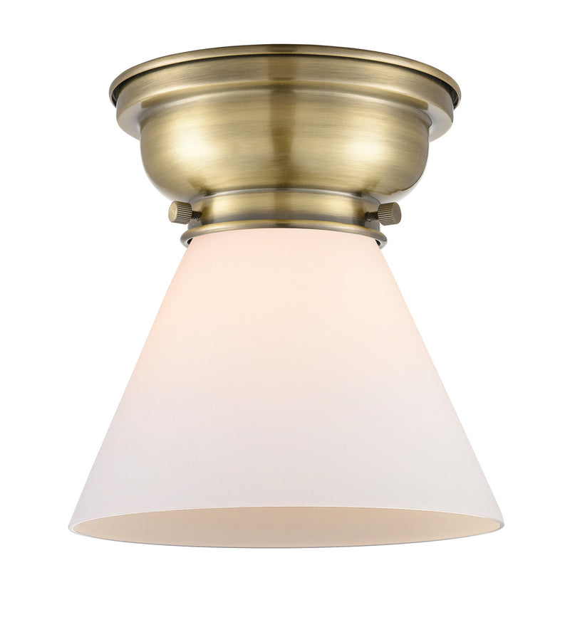Innovations 623-1F-AB-G41 One Light Flush Mount, Antique Brass