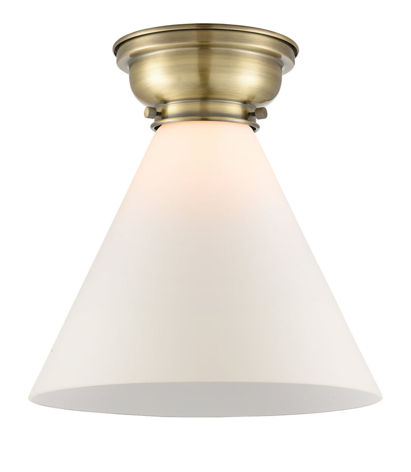 Innovations 623-1F-AB-G41-L One Light Flush Mount, Antique Brass