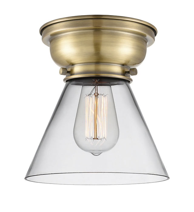 Innovations 623-1F-AB-G42 One Light Flush Mount, Antique Brass