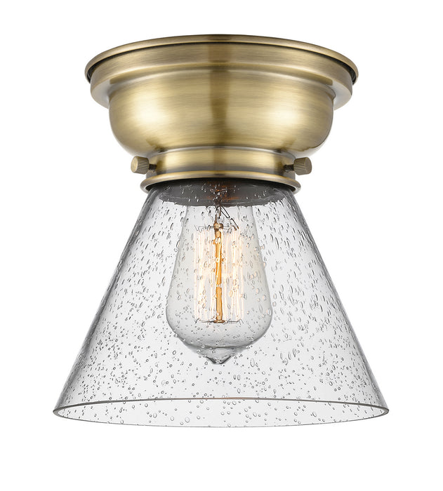Innovations 623-1F-AB-G44 One Light Flush Mount, Antique Brass