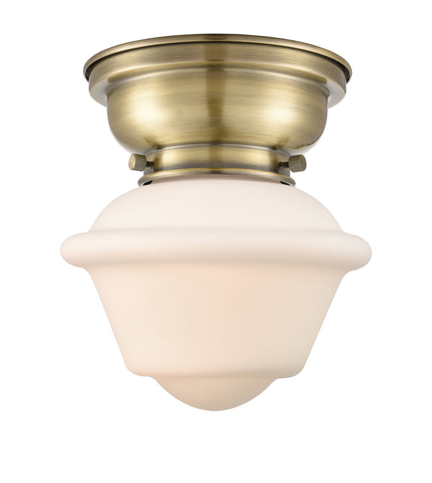 Innovations 623-1F-AB-G531 One Light Flush Mount, Antique Brass