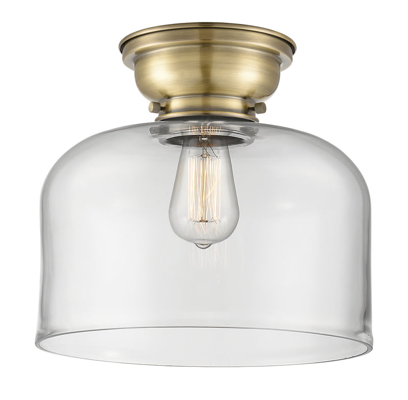 Innovations 623-1F-AB-G72-L One Light Flush Mount, Antique Brass