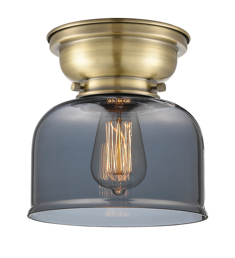 Innovations 623-1F-AB-G73 One Light Flush Mount, Antique Brass