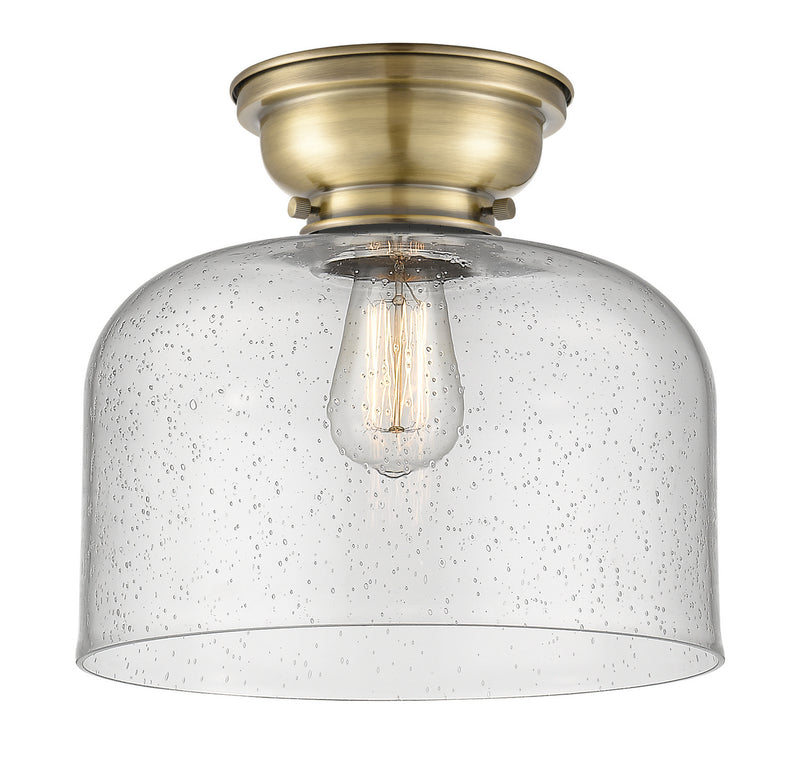 Innovations 623-1F-AB-G74-L-LED LED Flush Mount, Antique Brass