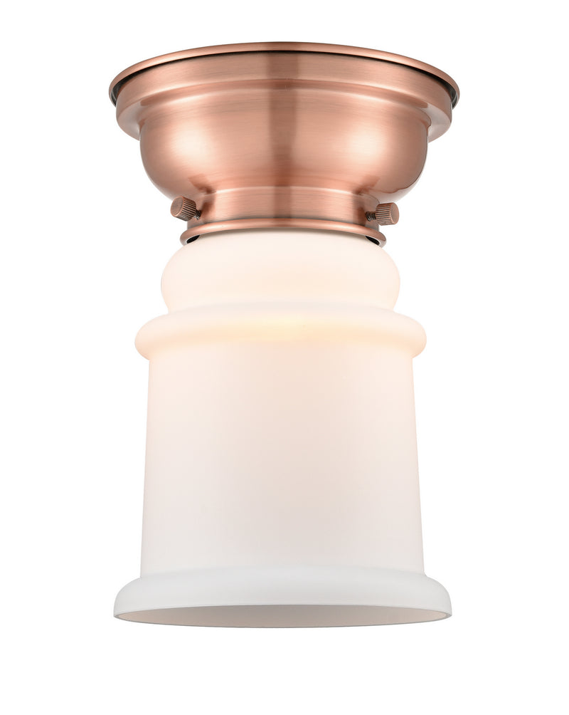 Innovations 623-1F-AC-G181 One Light Flush Mount, Antique Copper