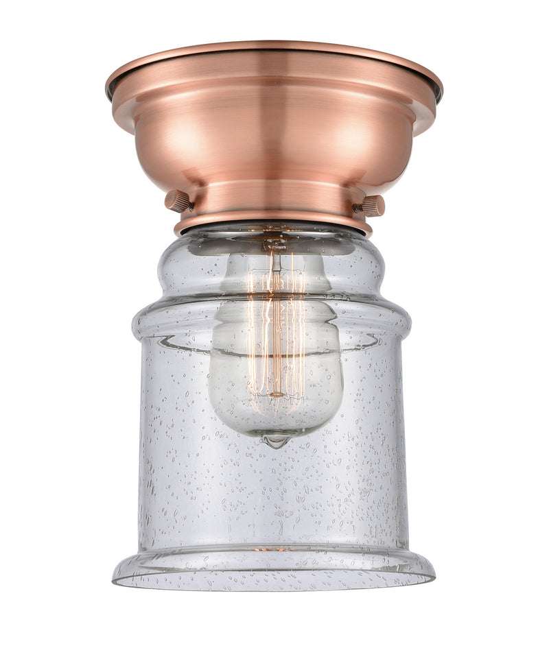 Innovations 623-1F-AC-G184-LED LED Flush Mount, Antique Copper