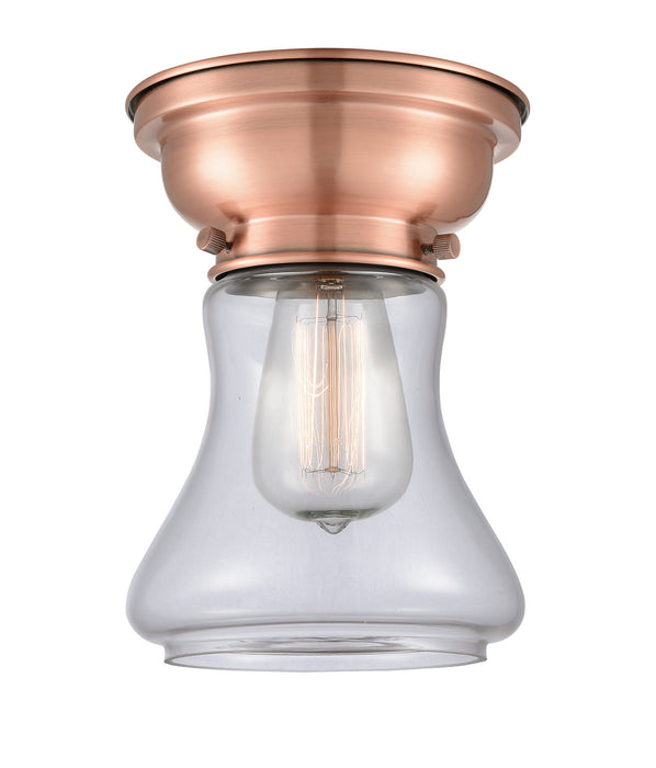 Innovations 623-1F-AC-G192 One Light Flush Mount, Antique Copper