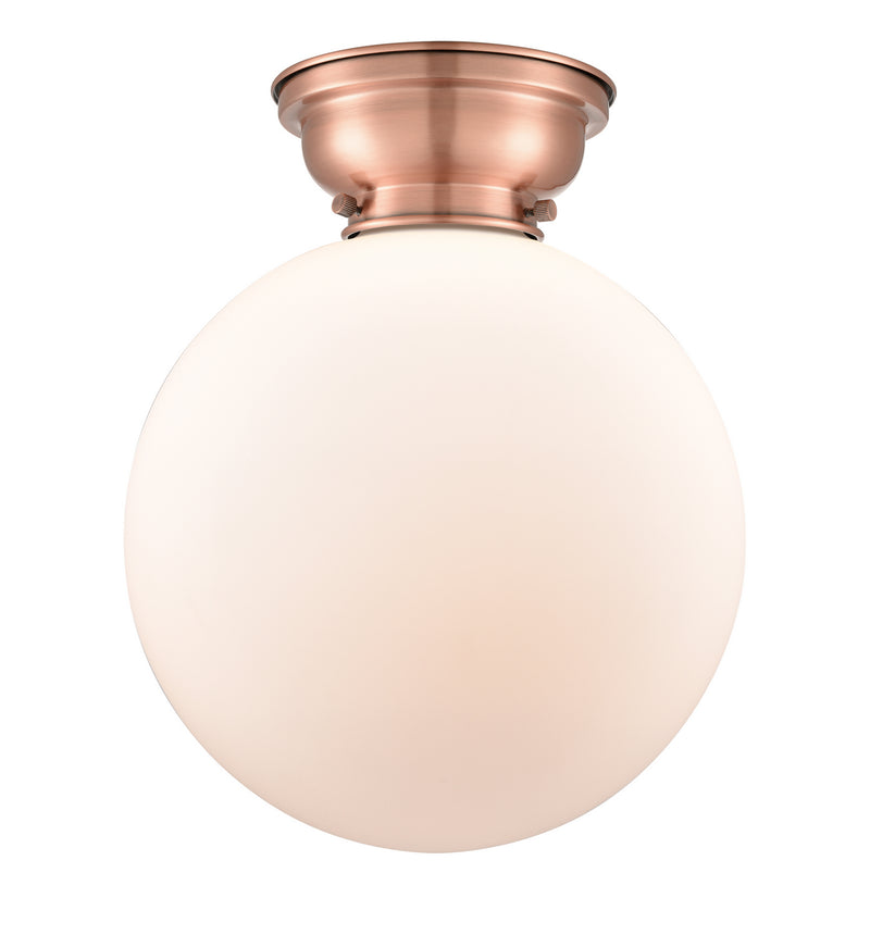 Innovations 623-1F-AC-G201-12-LED LED Flush Mount, Antique Copper