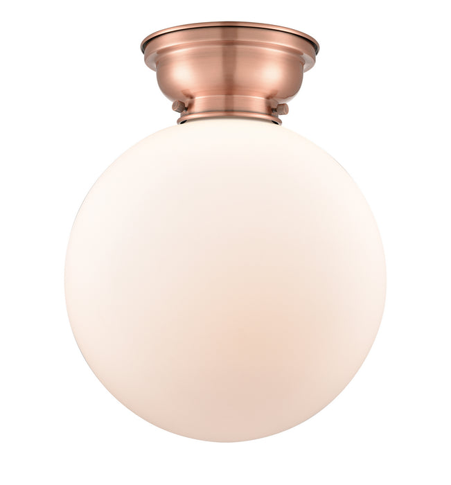 Innovations 623-1F-AC-G201-12-LED LED Flush Mount, Antique Copper
