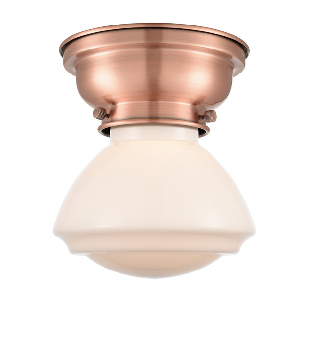 Innovations 623-1F-AC-G321-LED LED Flush Mount, Antique Copper