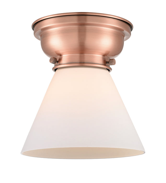 Innovations 623-1F-AC-G41 One Light Flush Mount, Antique Copper