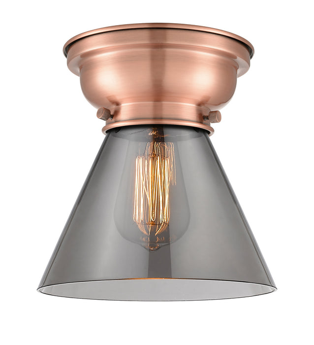 Innovations 623-1F-AC-G43 One Light Flush Mount, Antique Copper