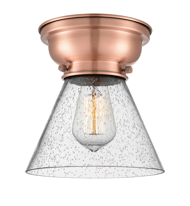 Innovations 623-1F-AC-G44 One Light Flush Mount, Antique Copper
