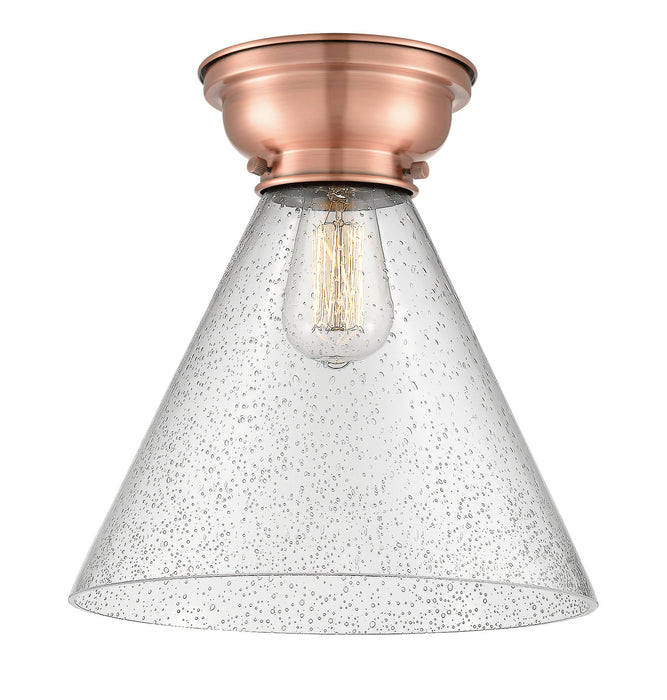 Innovations 623-1F-AC-G44-L One Light Flush Mount, Antique Copper