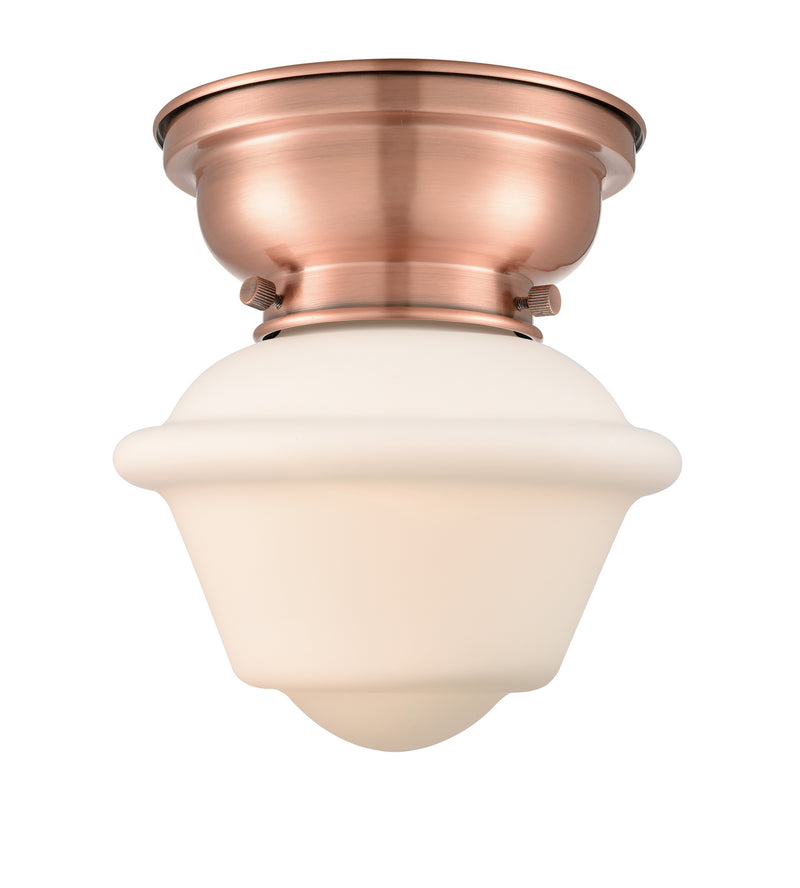 Innovations 623-1F-AC-G531 One Light Flush Mount, Antique Copper