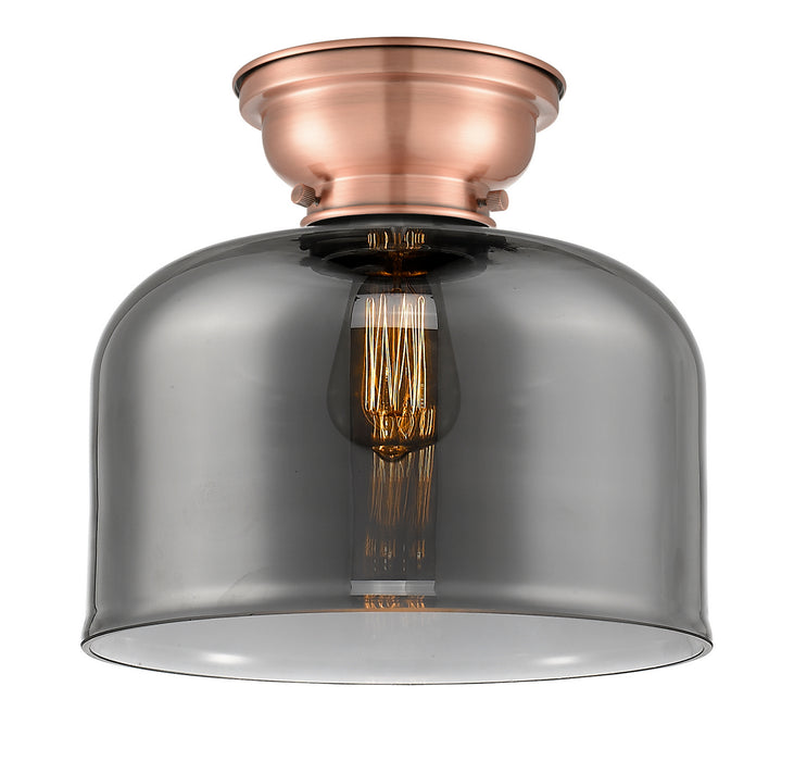 Innovations 623-1F-AC-G73-L One Light Flush Mount, Antique Copper