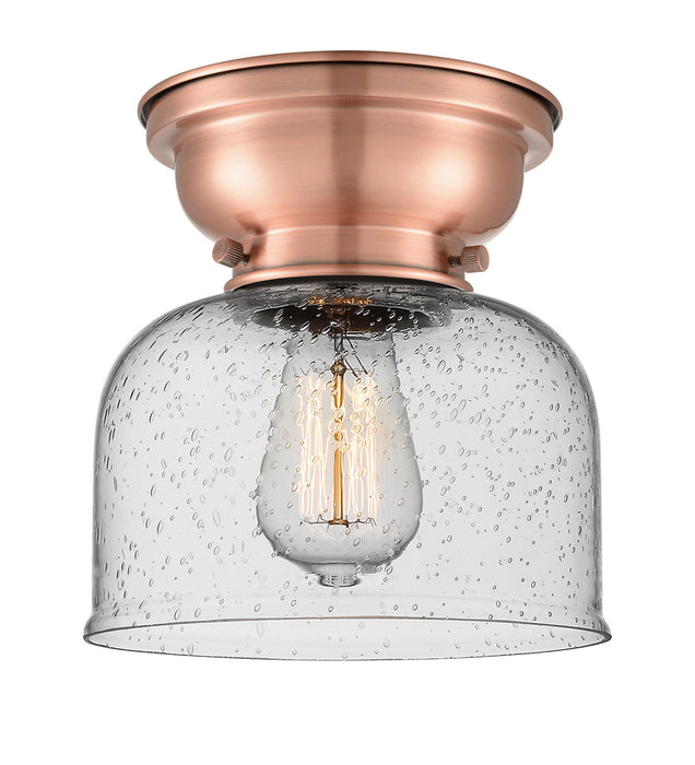 Innovations 623-1F-AC-G74 One Light Flush Mount, Antique Copper