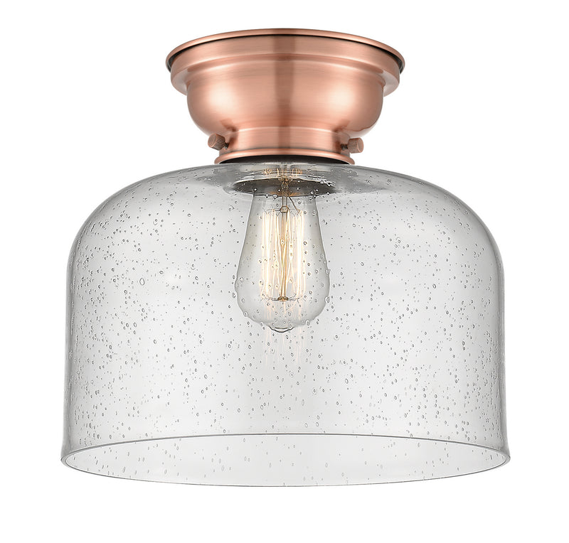 Innovations 623-1F-AC-G74-L-LED LED Flush Mount, Antique Copper
