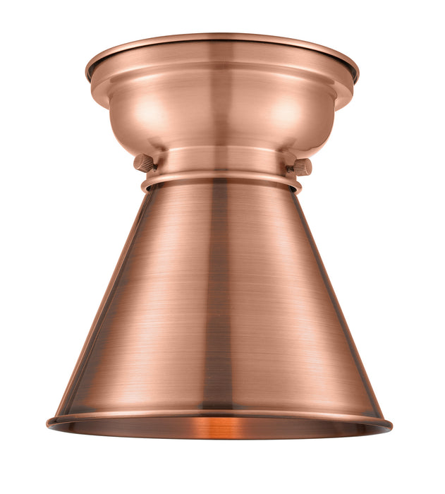 Innovations 623-1F-AC-M13-AC One Light Flush Mount, Antique Copper