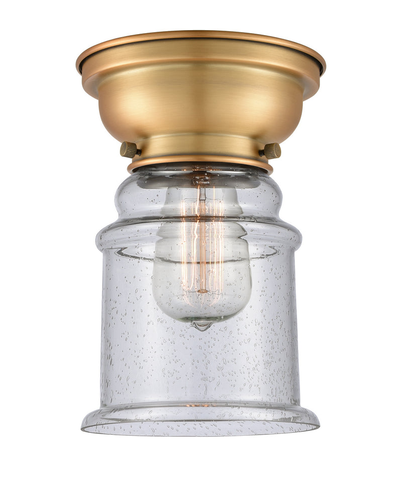 Innovations 623-1F-BB-G184 One Light Flush Mount, Brushed Brass