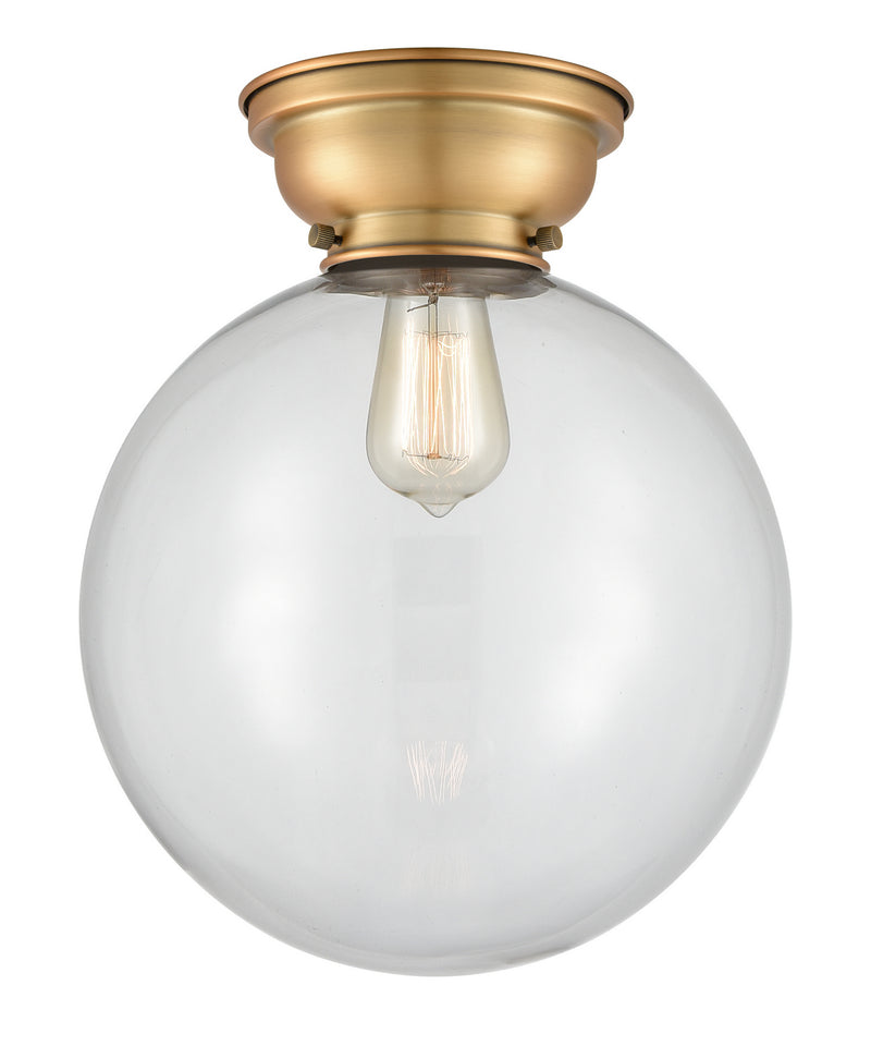 Innovations 623-1F-BB-G202-12 One Light Flush Mount, Brushed Brass