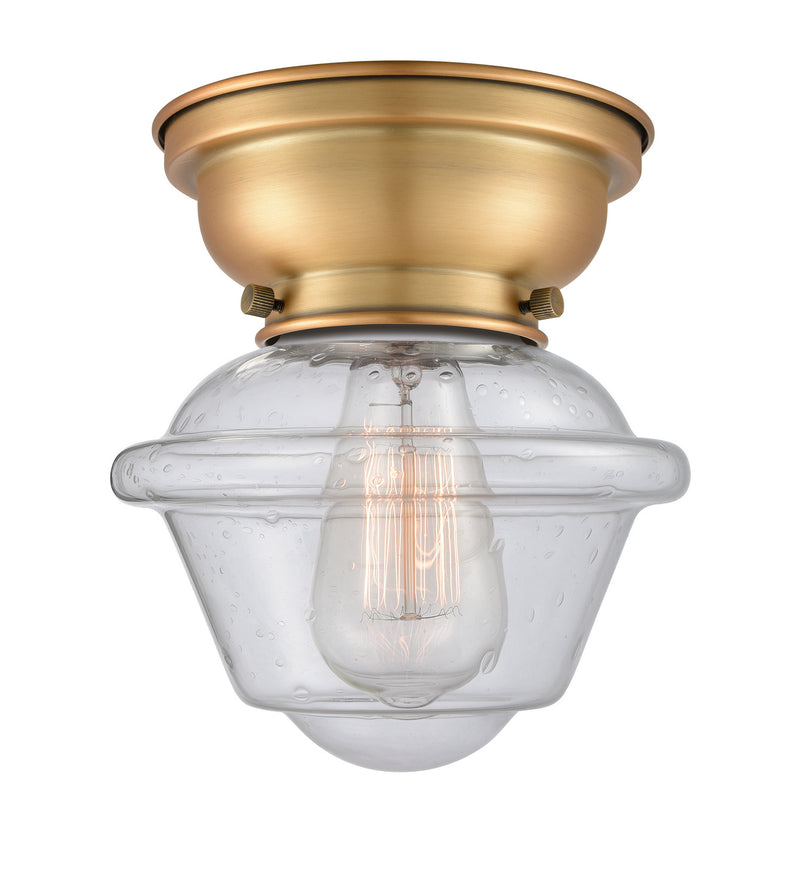 Innovations 623-1F-BB-G534 One Light Flush Mount, Brushed Brass