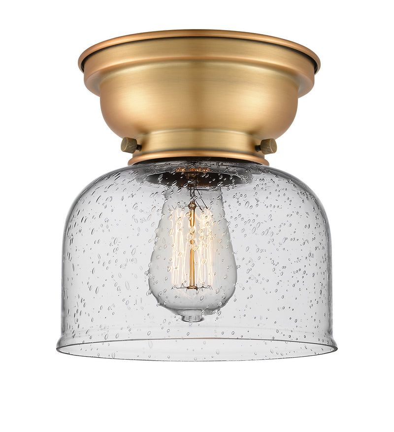 Innovations 623-1F-BB-G74 One Light Flush Mount, Brushed Brass